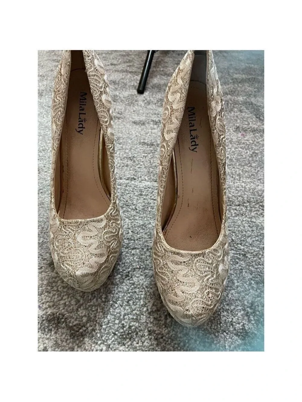 Women's Lace Heels Size 7.5
